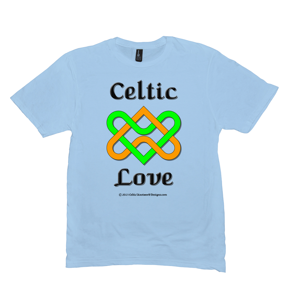 Celtic Love Heart Knot ice blue T-Shirt sizes M-L