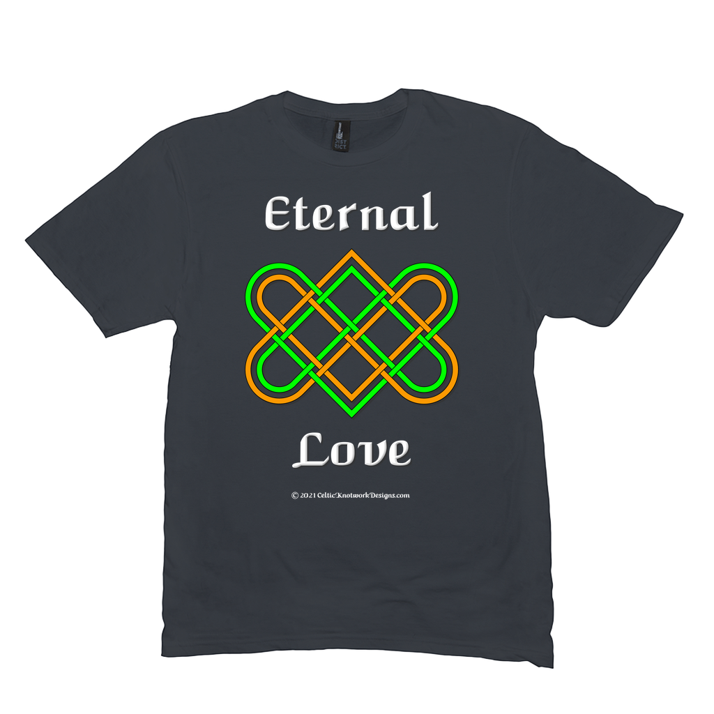 Eternal Love Celtic Heart Knot charcoal T-shirt sizes M-L