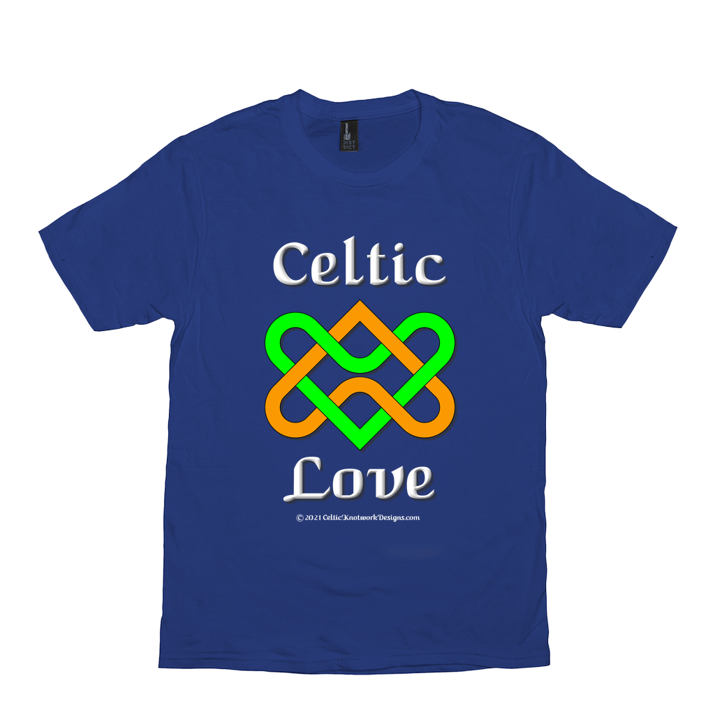 Celtic Love Heart Knot royal blue T-Shirt sizes XS-S