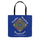 Public Display of Knottiness Celtic Knotwork Frame 13 x 13 tote bags back