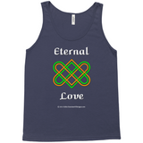 Eternal Love Celtic Heart Knot navy tank top sizes XL-4XL