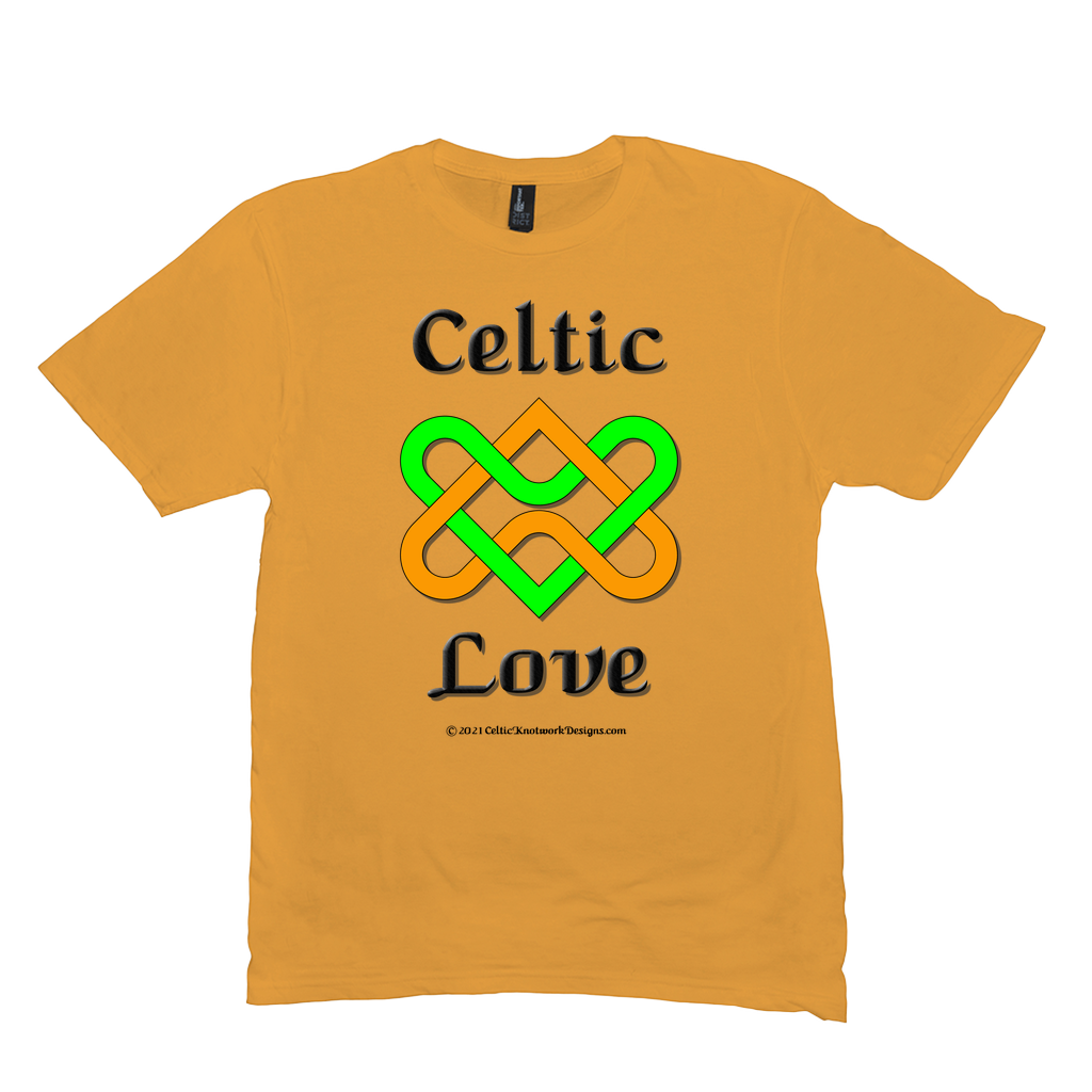 Celtic Love Heart Knot gold T-Shirt sizes M-L