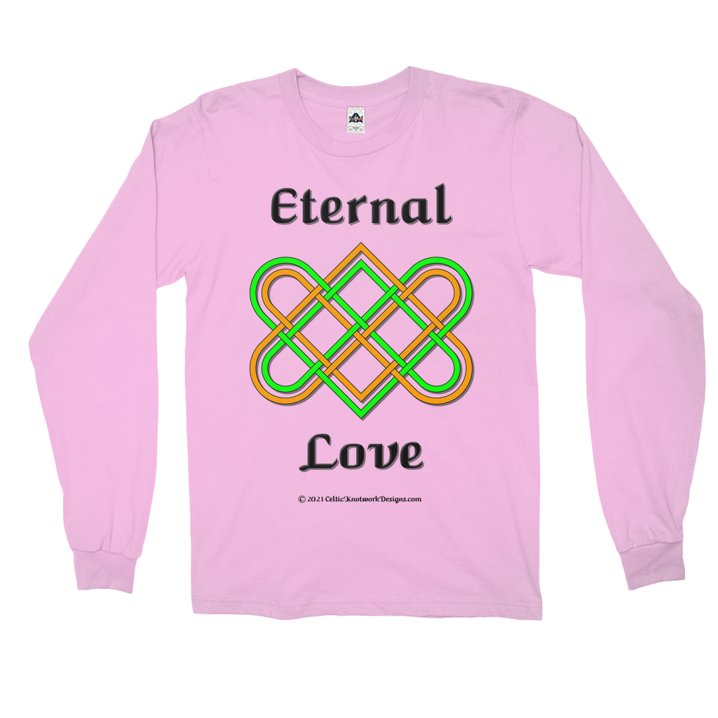 Eternal Love Celtic Heart Knot pink long sleeve shirt