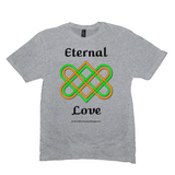 Eternal Love Celtic Heart Knot light heather grey T-shirt sizes M-L