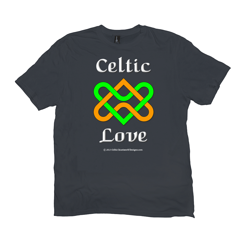 Celtic Love Heart Knot charcoal T-shirt
