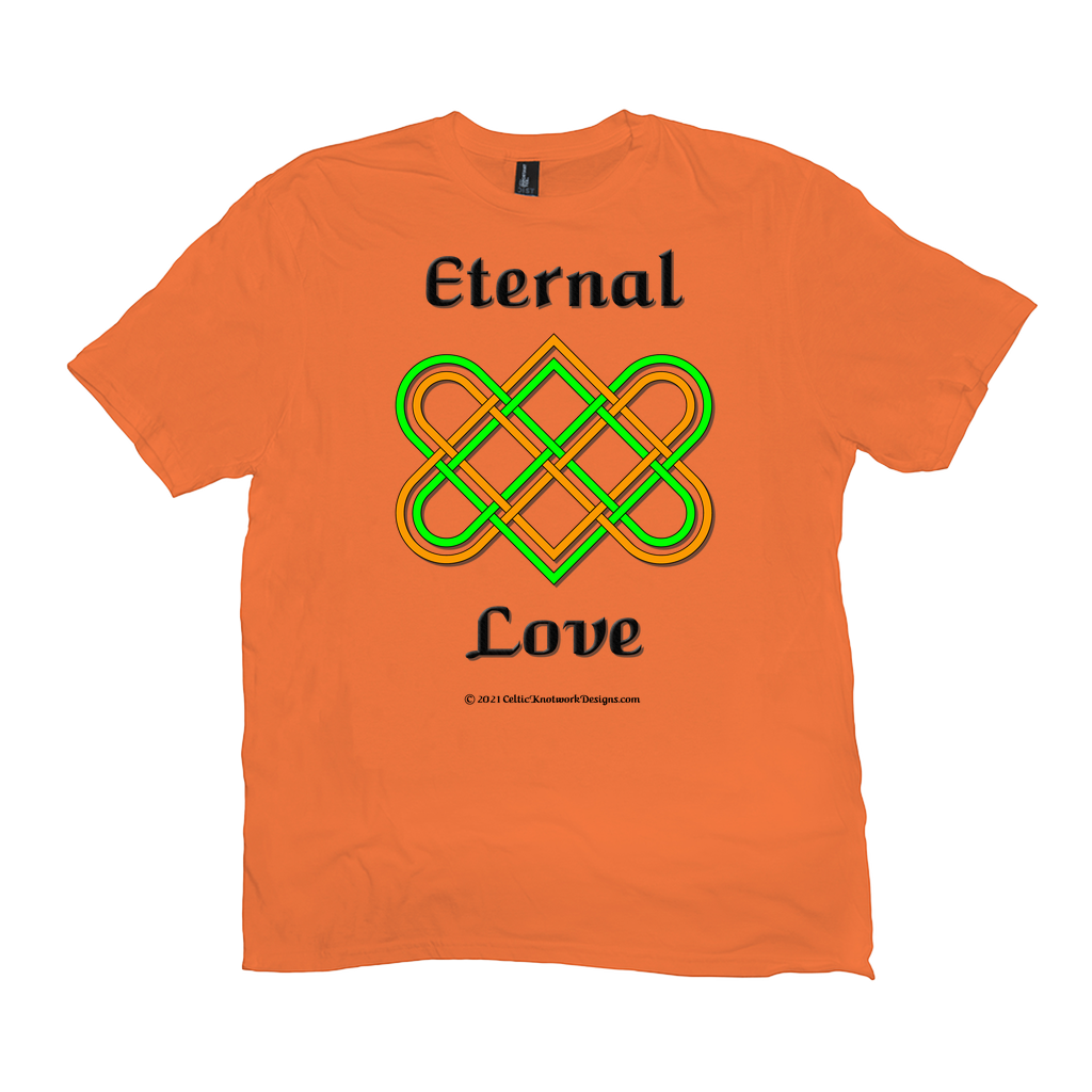 Eternal Love Celtic Heart Knot orange t-shirt