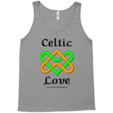 Celtic Love Heart Knot grey tri-blend tank top sizes XL-2XL