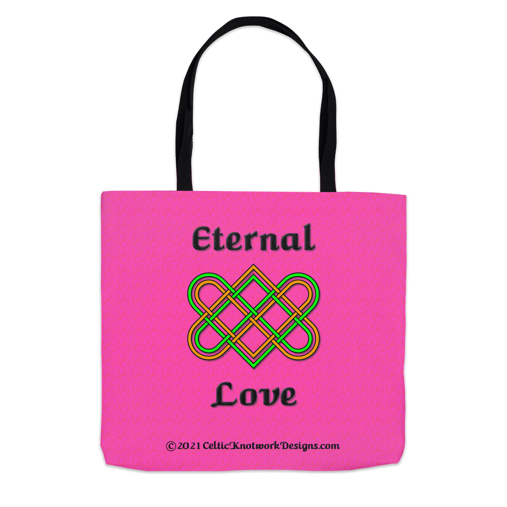 Eternal Love Celtic Heart Knot 13 x 13 tote bag back