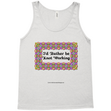 I'd Rather be Knot Working Celtic Knotwork Frame silver tank top XS-L