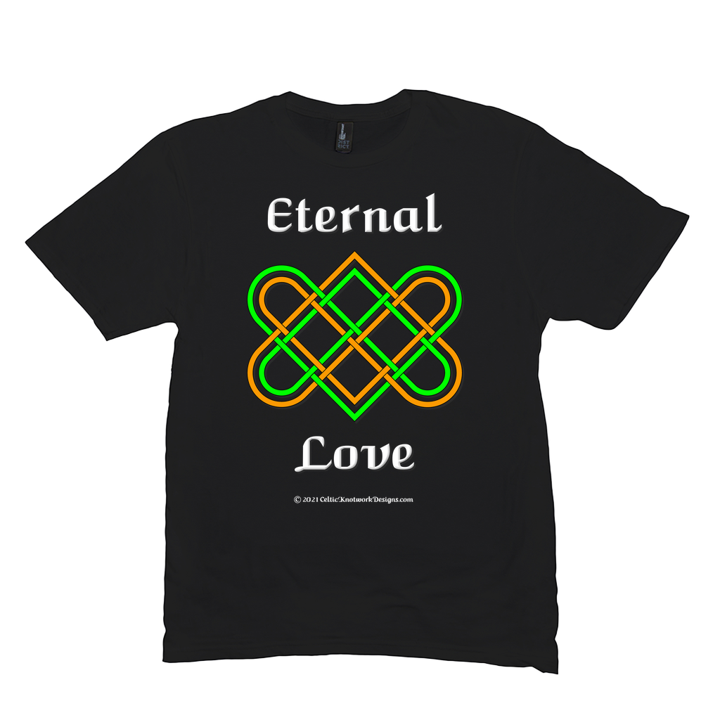 Eternal Love Celtic Heart Knot black T-shirt sizes M-L