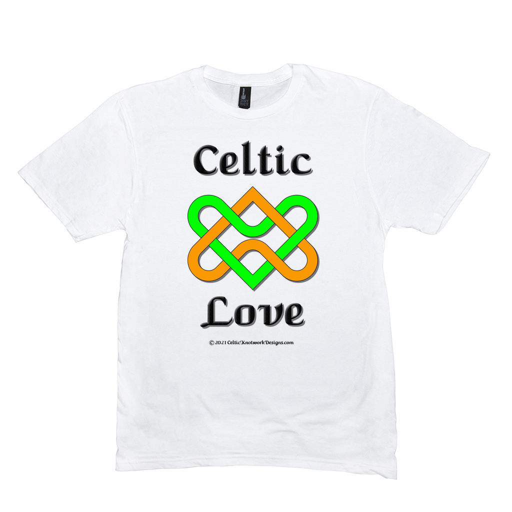 Celtic Love Heart Knot white T-Shirt sizes M-L