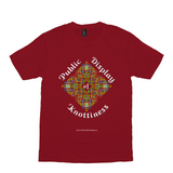 Public Display of Knottiness Celtic Knotwork Frame red T-shirt size XS - S