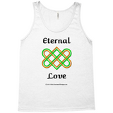 Eternal Love Celtic Heart Knot white tank top sizes XL-4XL