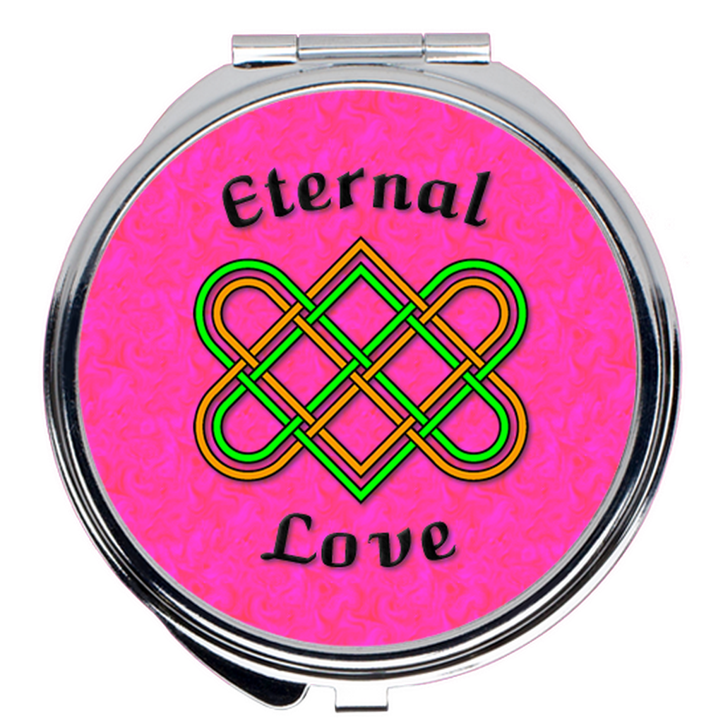 Eternal Love Celtic Heart Knot round compact mirror