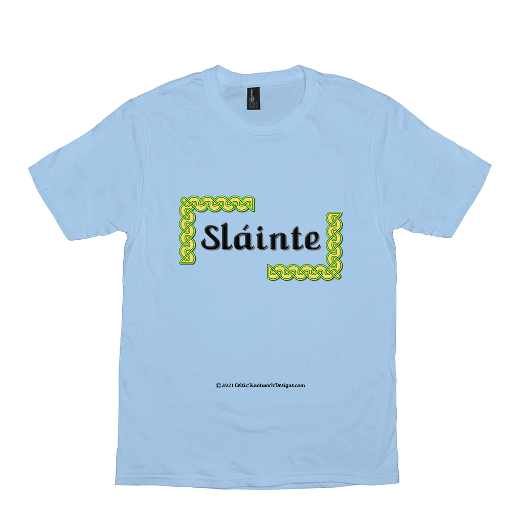 Slainte Celtic Knots ice blue t-shirt size XS-S