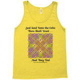 God Said Unto the Celts, Thou Shall Knot . . . And They Did Celtic Knotwork Panel gold tank top