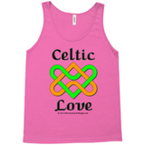 Celtic Love Heart Knot neon pink tank top sizes XS-L