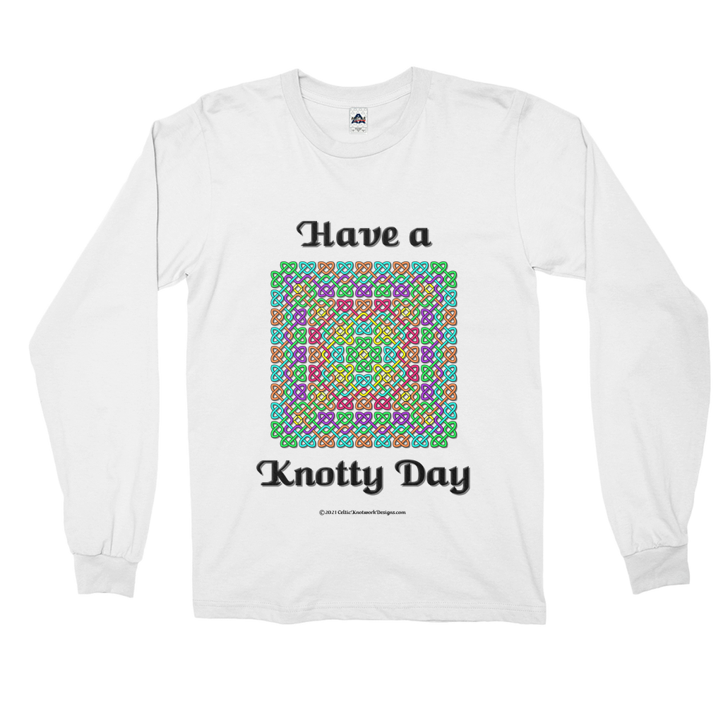 Have a Knotty Day Celtic Knotwork Panel Long Sleeve Shirts