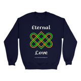 Eternal Love Celtic Heart Knot navy sweatshirt