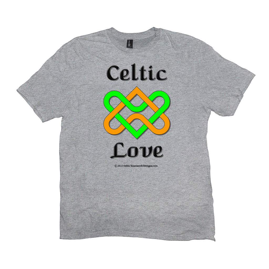 Celtic Love Heart Knot light heather grey T-shirt