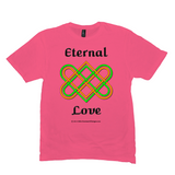 Eternal Love Celtic Heart Knot neon pink T-shirt sizes M-L