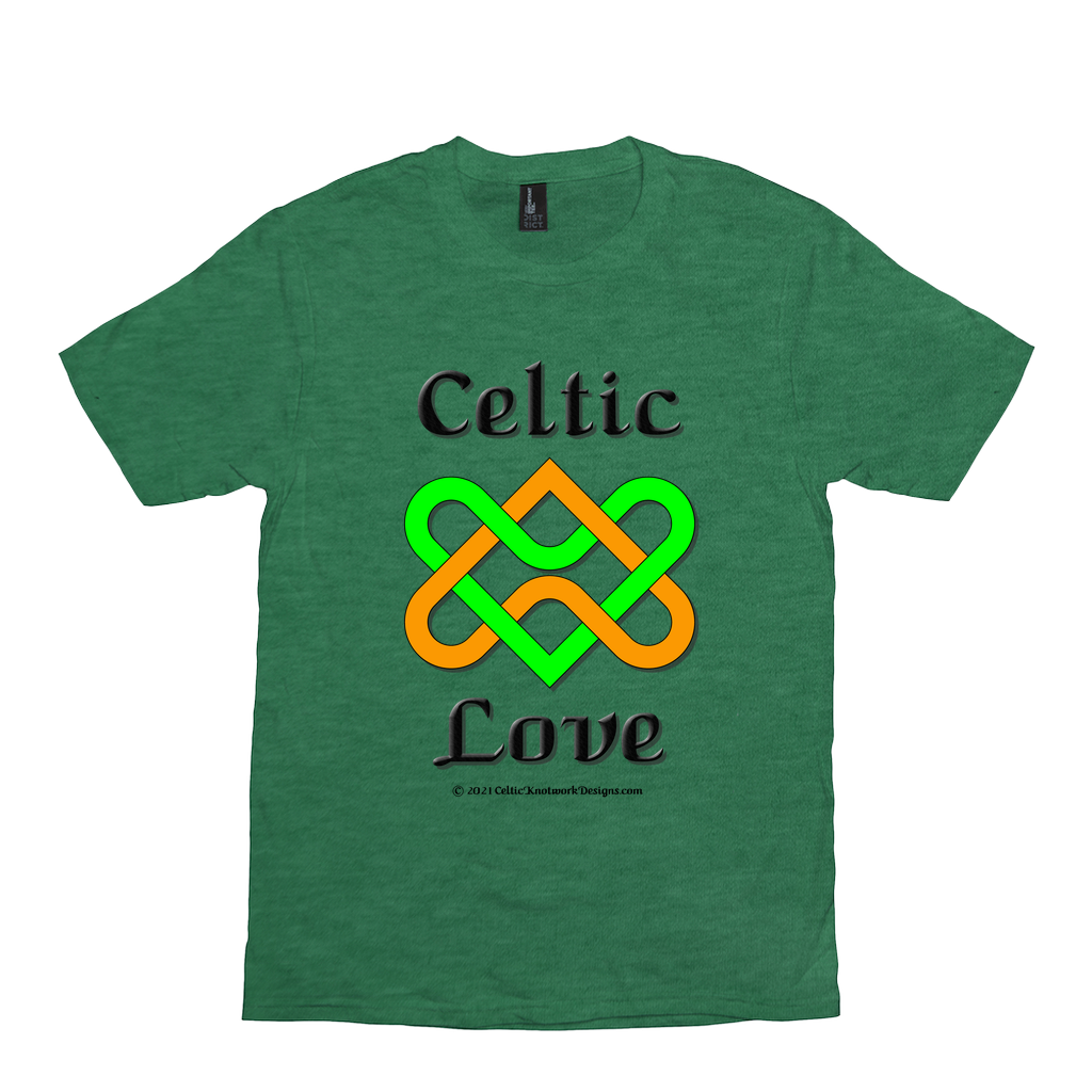 Celtic Love Heart Knot heather green T-Shirt sizes XS-S