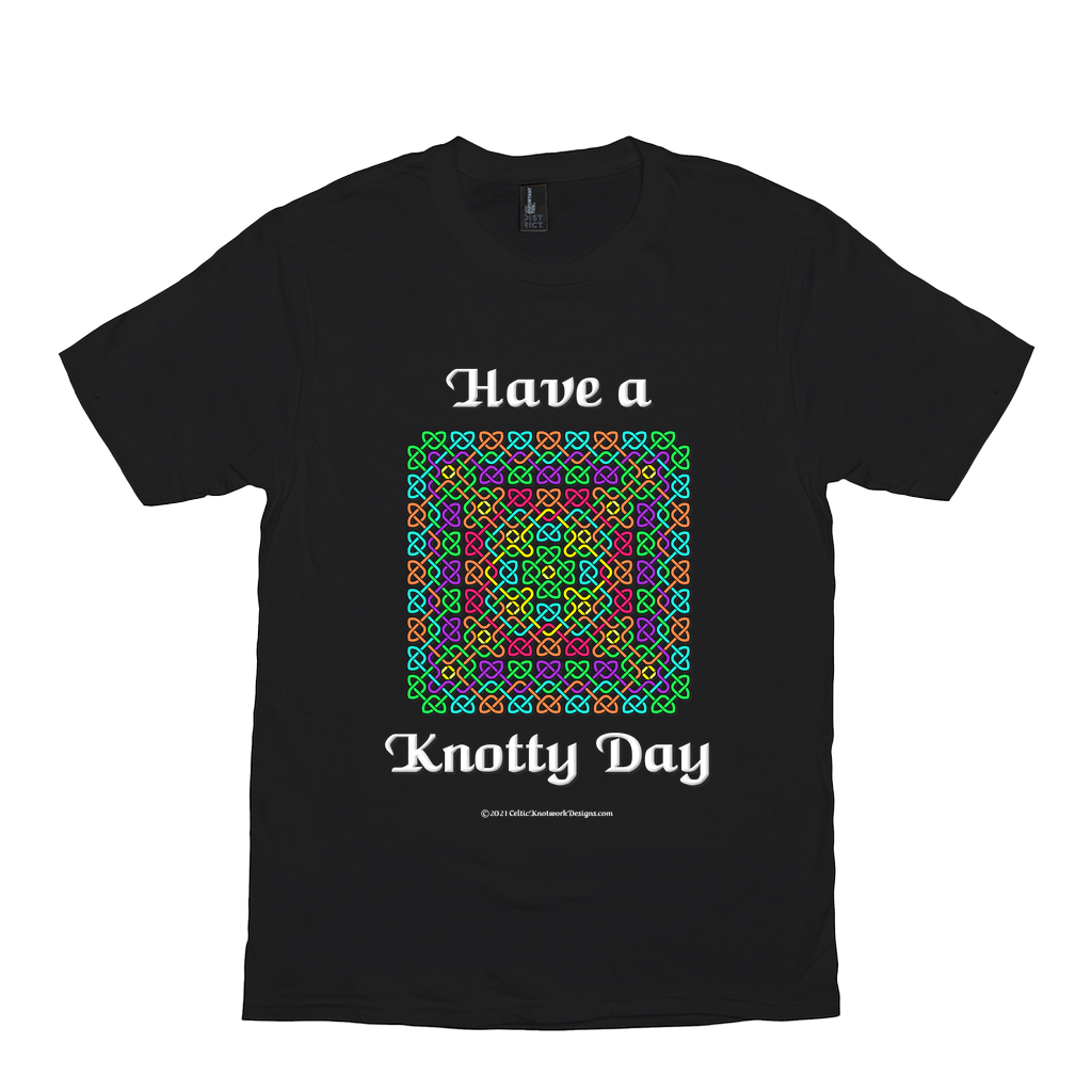 Have a Knotty Day Celtic Knotwork Panel black t-shirt sizes XS-S