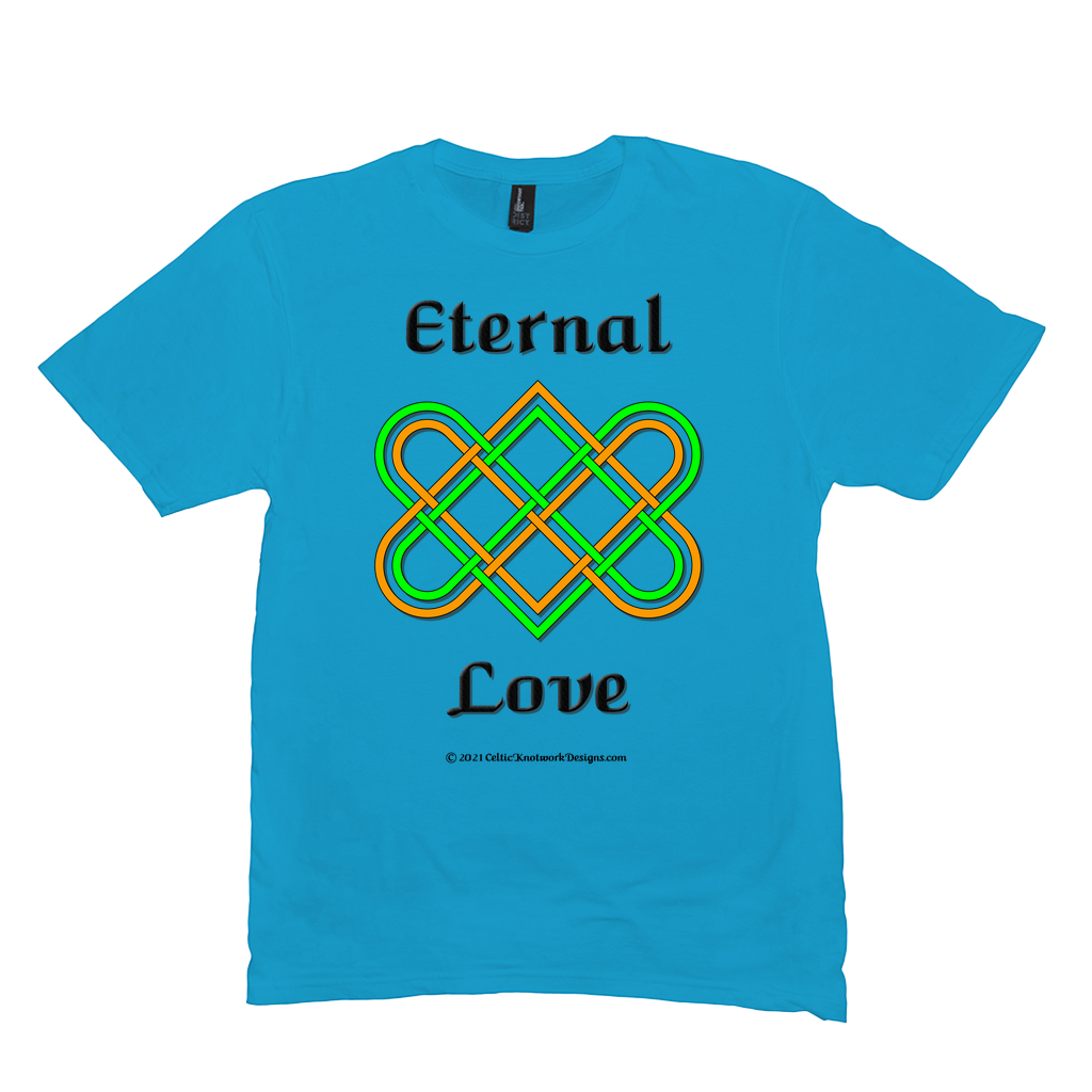 Eternal Love Celtic Heart Knot light turquoise T-shirt sizes M-L