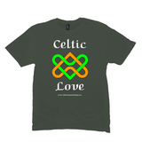 Celtic Love Heart Knot olive T-Shirt sizes M-L