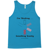 I'm Thinking Something Knotty Celtic Knotwork neon blue tank top sizes XS - L