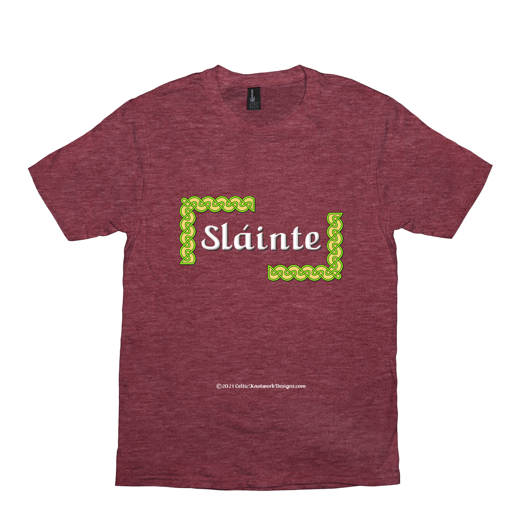 Slainte Celtic Knots heather red t-shirt size XS-S