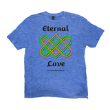 Eternal Love Celtic Heart Knot heather royal t-shirt