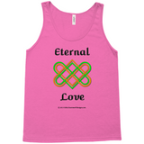 Eternal Love Celtic Heart Knot neon pink tank top sizes XL-4XL
