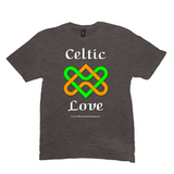 Celtic Love Heart Knot heather brown T-Shirt sizes M-L
