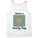 Have a Knotty Day Celtic Knotwork Panel white tank top sizes XS-L