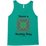 Have a Knotty Day Celtic Knotwork Panel Kelly tank top sizes XS-L