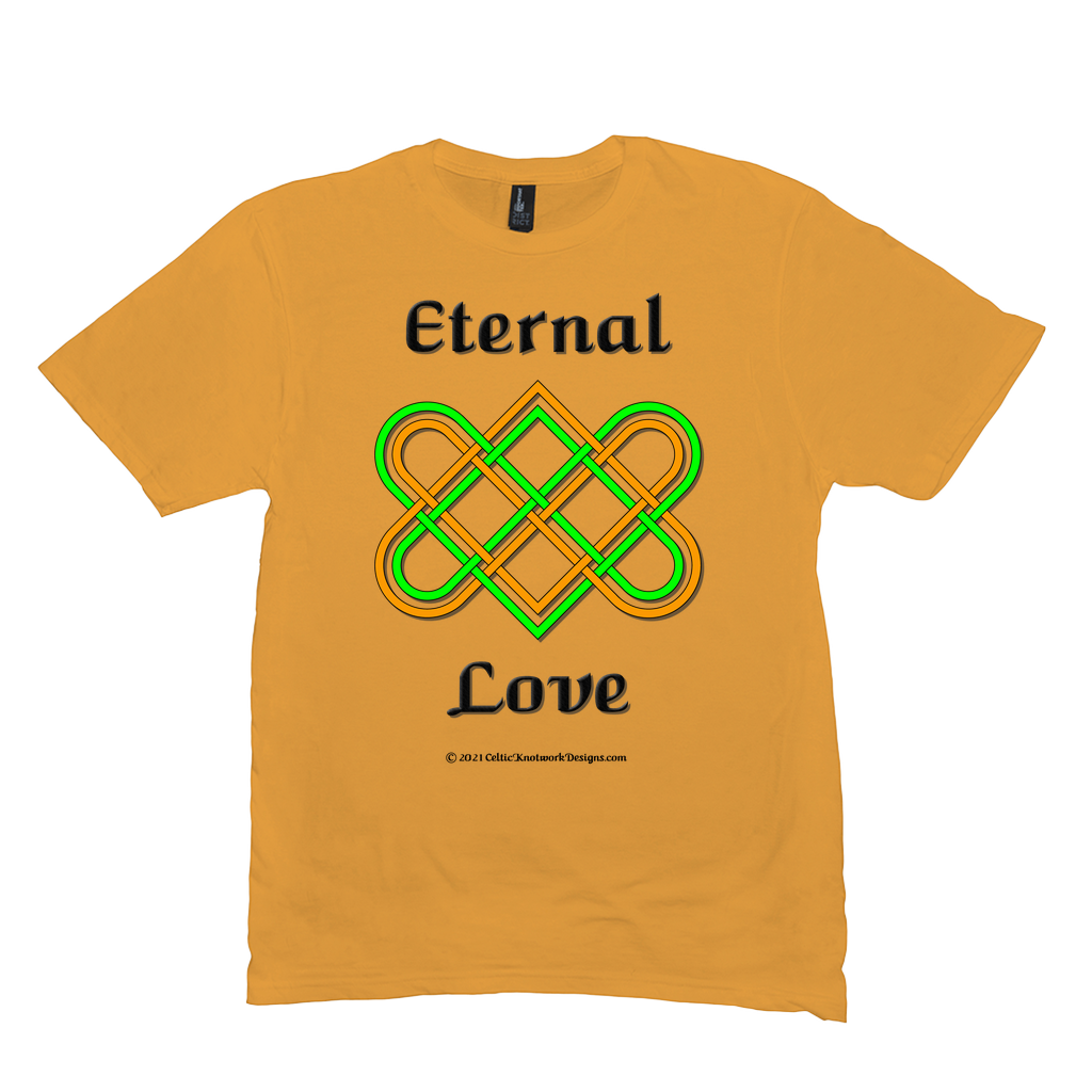 Eternal Love Celtic Heart Knot gold T-shirt sizes M-L