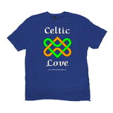 Celtic Love Heart Knot royal blue T-shirt