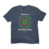 Have a Knotty Day Celtic Knotwork Panel heather navy t-shirts sizes XL-4XL