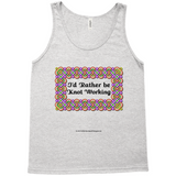 I'd Rather be Knot Working Celtic Knotwork Frame athletic heather tank top XS-L