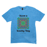 Have a Knotty Day Celtic Knotwork Panel heather bright turquoise t-shirt sizes M-L