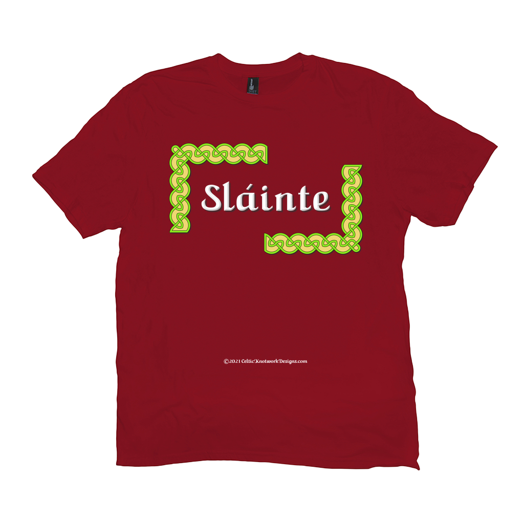 Slainte Celtic Knots red t-shirt