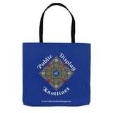 Public Display of Knottiness Celtic Knotwork Frame 16 x 16 tote bags front
