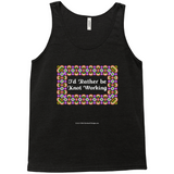 I'd Rather be Knot Working Celtic Knotwork Frame black heather tank top XL-2XL