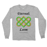 Eternal Love Celtic Heart Knot athletic heather long sleeve shirt
