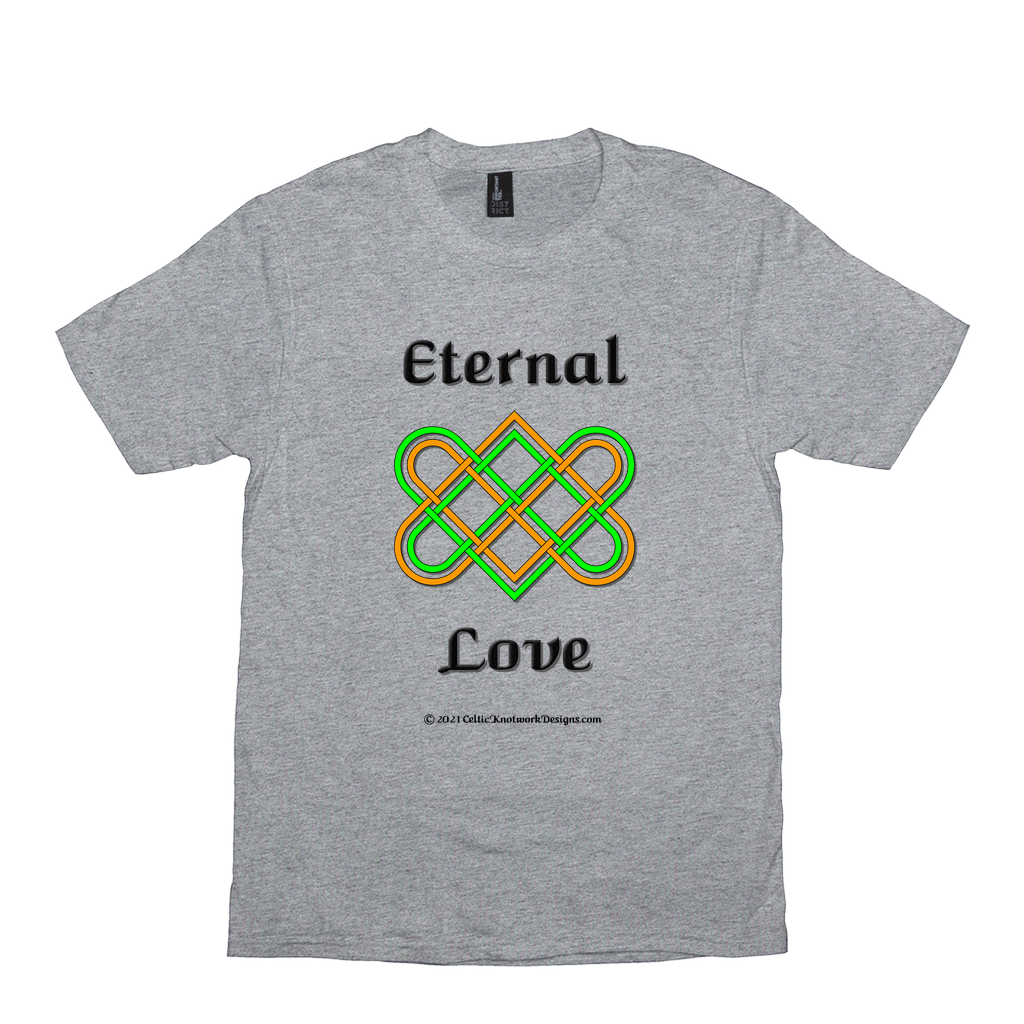 Eternal Love Celtic Heart Knot light heather grey T-shirt sizes XS-S