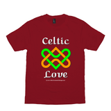 Celtic Love Heart Knot red T-Shirt sizes XS-S
