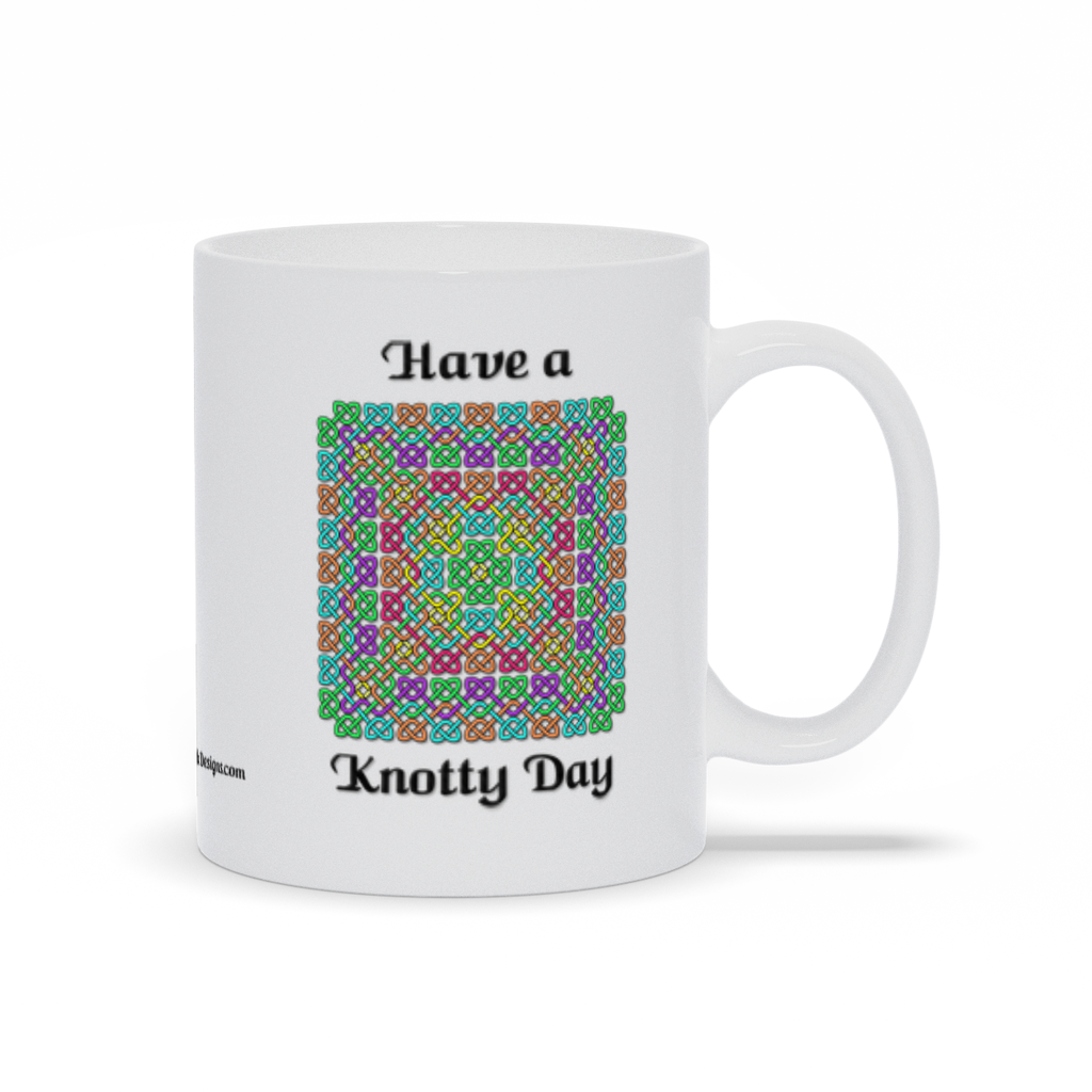 Have a Knotty Day Celtic Knotwork Panel 11 oz. coffee mug right side