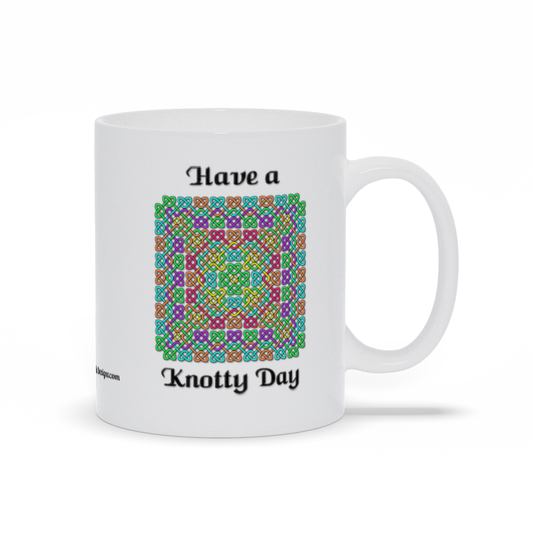 Have a Knotty Day Celtic Knotwork Panel 11 oz. coffee mug right side