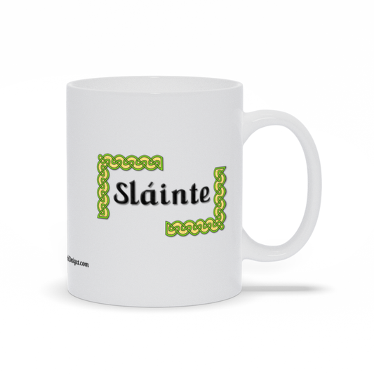Slainte Celtic Knots 11 oz. coffee mug right side